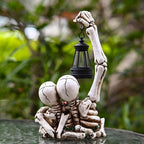 Witchwood™ Uanit Halloween Couple Skull Lamp Halloween Decoration Outdoor Solar Garden Courtyard Festival Decoration