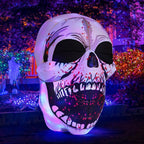 Witchwood™ Halloween Inflatables 4 FT High Halloween Inflatable Skull with Magic LEDs, Scary Skulls Inflatable Halloween Skull Inflatable, Outdoor Halloween Decorations Clearance for Holiday Party