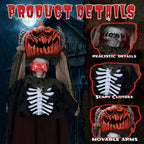 Witchwood™ 6ft Ghost with The Pumpkin Head Halloween Animated Animatronic Decoration w/ Pre-Recorded Screaming