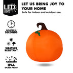 Witchwood™ 5 Ft Tall Halloween Inflatable Pumpkin,Blow Up Pumpkin with Projector Face and Music Lights,Outdoor Decorations for Yard,Garden,Lawn,Party