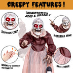Witchwood™ 5FT Halloween Animatronics Life Size Witch Scary Prop, Motion Activated Outdoor Decoration for Haunted House Party Lawn Patio Yard Decor