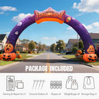 Witchwood™ Wellcomer 27ft Halloween Giant Inflatable Pumpkin Arch with Built-in Blower - Halloween Outdoor Decor
