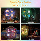 Witchwood™ Outdoor HD projector light, remote control 16 switchable modes, Christmas Halloween celebrations, birthdays, weddings and parties, waterproof light show