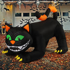 Witchwood™ COMIN 6 FT Animated Halloween Inflatables Black Cat Outdoor Decorations Blow Up Yard Large Cat with Moving Head and Built-in LEDs for Indoor Party Garden Lawn Decor