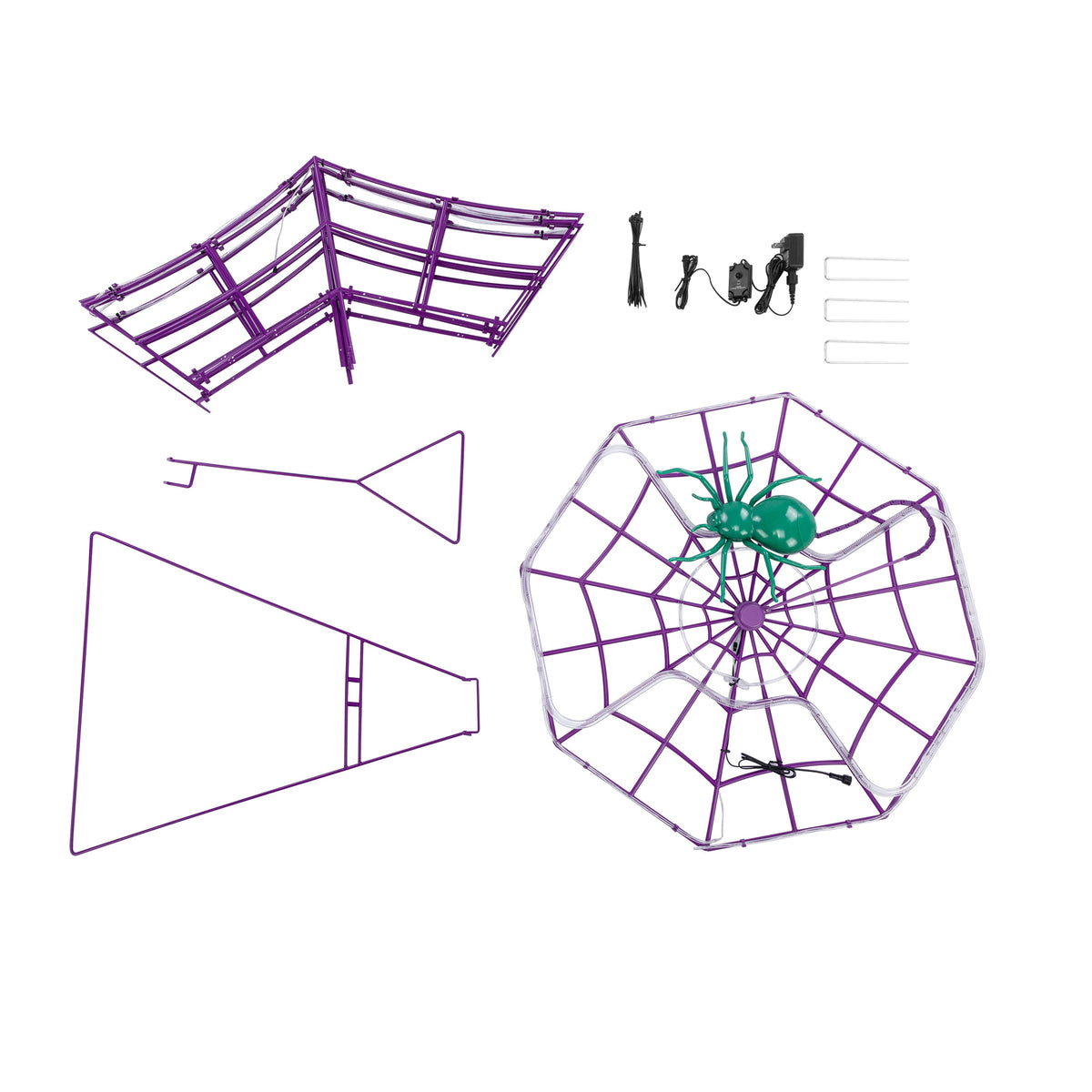 Witchwood™ 4 ft. Outdoor Animated Spider Web - Purple Web