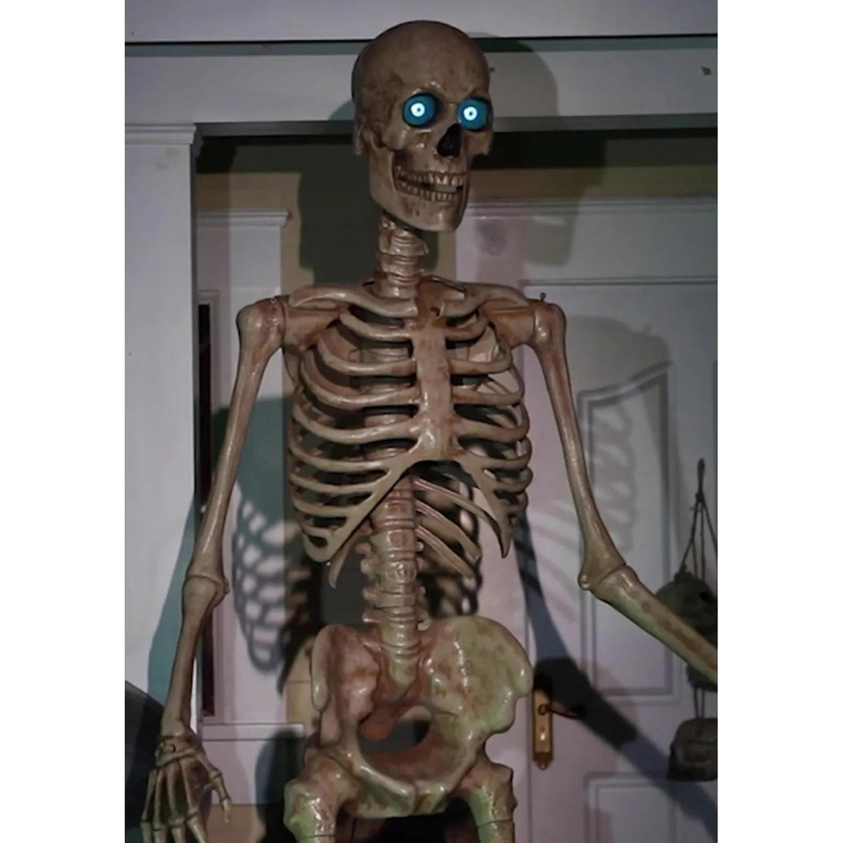 Witchwood™ Animated Towering Skeleton with Projection Eyes Halloween Decoration - 8 ft