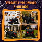 Witchwood™ 6.5FT Halloween Inflatable Black Cat, Blow Up Yard Decoration with Shakable Head & LED Lights, Large Halloween Decor for Yard, Party, Garden