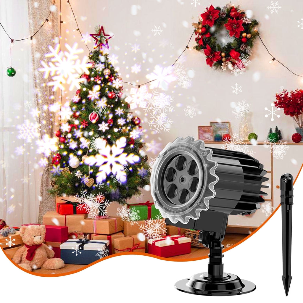 Witchwood™ Outdoor high brightness snowflake projection light, holiday decoration ambient light, Christmas Halloween laser light, light show, waterproof function, indoor home, Christmas, wedding Mother's Day