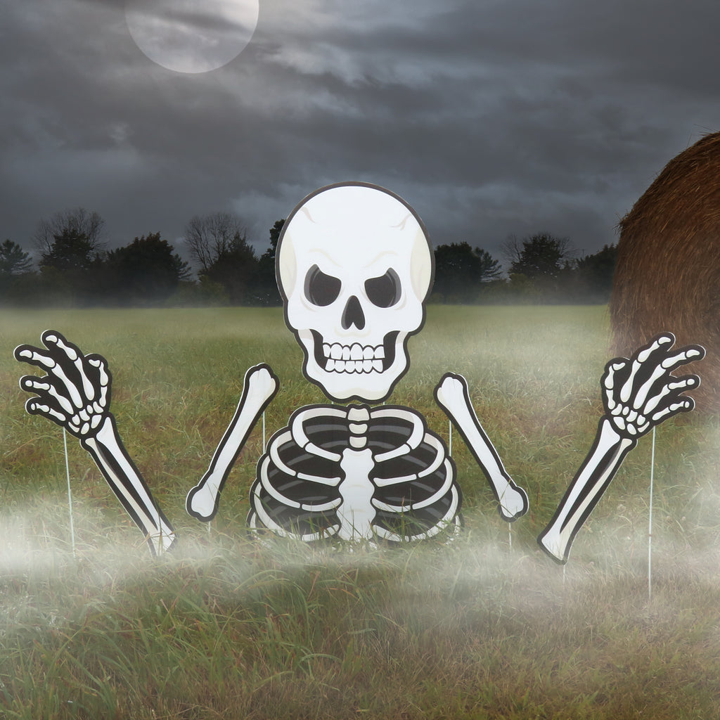Witchwood™ Big Dot of Happiness Scary Skeleton - Big Skeleton Yard Sign Outdoor Lawn Decorations - Halloween Party Yard Signs