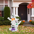 Witchwood™ LED Lighted Ghost Trio Inflatable Outdoor Halloween Decoration - 3.5'- Warm White Lights