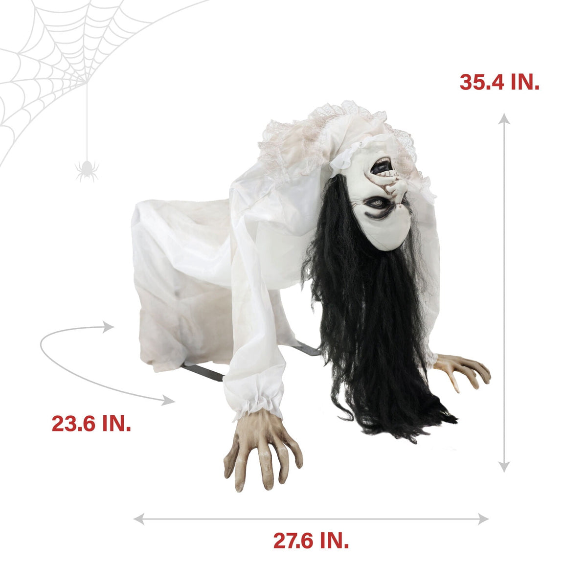 Witchwood™ Lifesize 35" Animatronic Possessed Woman with Lights and Sound, Halloween Decoration,HHLADY-11FLSA