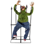 Witchwood™ 4.4 ft Voice-Sensor Impaled Zombie Halloween Animatronic, HHIMPZOMB-1FLSA