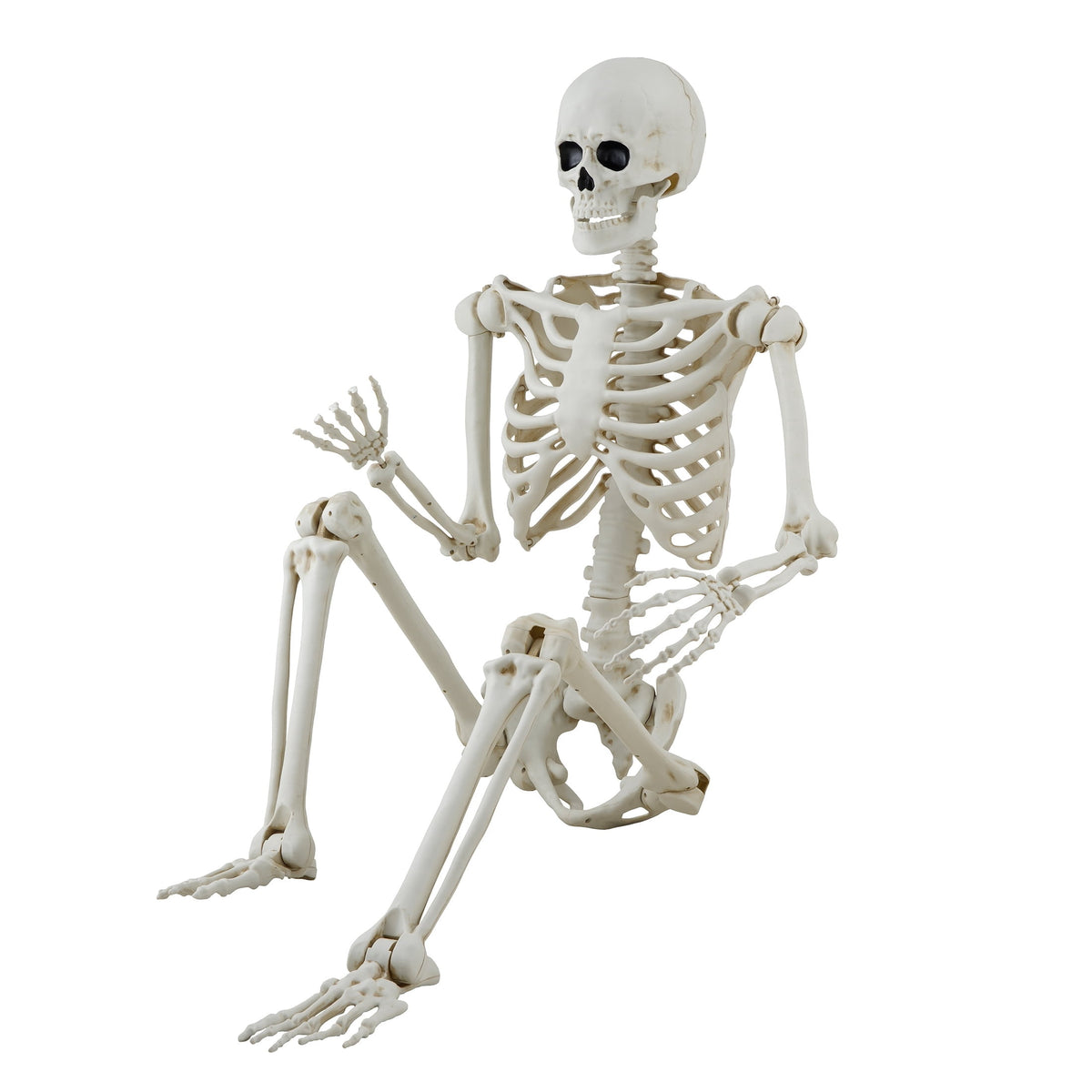 Witchwood™ Hanging Posable Skeleton Decoration, White, 5', Halloween