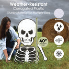 Witchwood™ Big Dot of Happiness Scary Skeleton - Big Skeleton Yard Sign Outdoor Lawn Decorations - Halloween Party Yard Signs