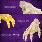 Witchwood™ Halloween Animated Decoration, Sound-Activated Crawling Zombie Hand with Spooky Sound - Realistic Haunted House Prop