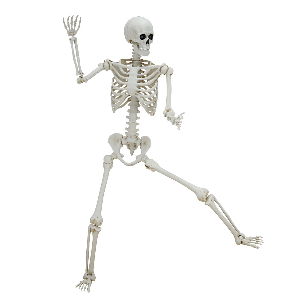 Witchwood™ Hanging Posable Skeleton Decoration, White, 5', Halloween