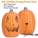 Witchwood™ 16in Pre-lit Halloween Pumpkin Jack O' Lantern with Bulbs for Porch, Front Door, Fireplace, Outdoor Decor