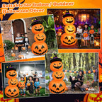 Witchwood™ Faburo 6FT Halloween Inflatable Pumpkin Stack with LED Lights, 3 Jack O Lantern Blow Up Outdoor Halloween Decorations for Yard Lawn Garden Porch
