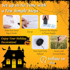 Witchwood™ Costway 6 Ft Halloween Inflatables Cute Ghost with Jack-O-Lantern & Witch Hat