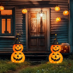 Witchwood™ 3FT Pumpkins Halloween Lighted Pumpkin Outdoor Decoration for Holiday Lawn Garden Party,2Pcs