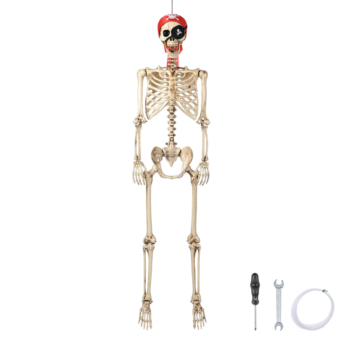 Witchwood™ Yescom Pirate Life Size Skeleton Poseable Full Size 5.6 Ft Halloween Party Decorations Haunted House 2026