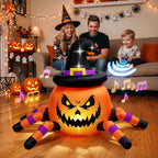 Witchwood™ (2 pack) 2.6ft Remote Control Halloween Inflatable with Music Lights,Pumpkin Spider Car Blow ups Rc Car,Indoor Outdoor Decorations