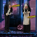 Witchwood™ 5ft Waiter Animated Halloween Decoration Creepy Halloween Animatronics Waiters w/ Pre-Recorded Screaming