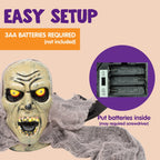 Witchwood™ Halloween Groundbreaker Halloween Decorations Zombie with Sound and Flashing Eyes,Outdoor Scary Halloween Yard Decorations