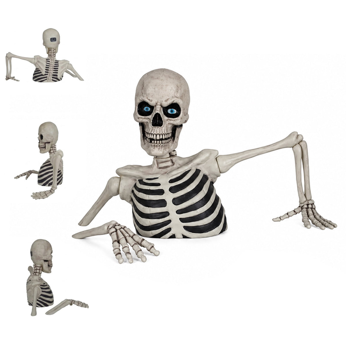 Witchwood™ Clearance Halloween Decorations Skeletons, Giant Ground Breaking Skeleton with LCD Eyes, Spooky Haunted Home Halloween Decorations Outdoor for Yard, Patio & Front Porch