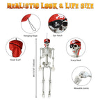 Witchwood™ Yescom Pirate Life Size Skeleton Poseable Full Size 5.6 Ft Halloween Party Decorations Haunted House 2026