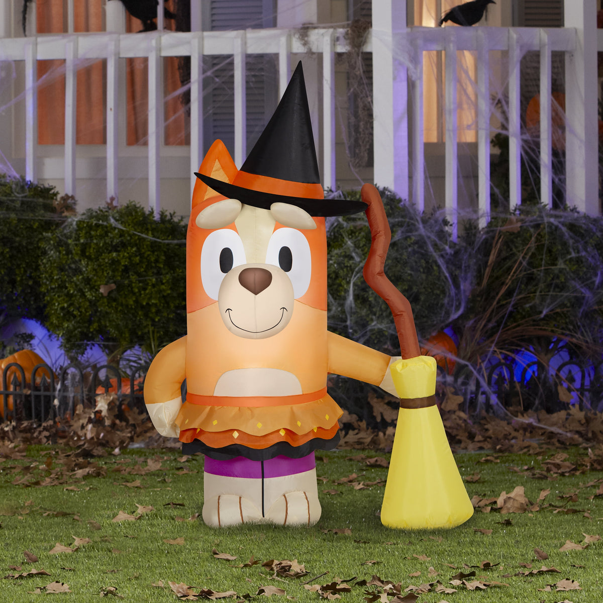 Witchwood™ Halloween Inflatable Bingo in Witch Costume , 3.5 ft Tall, Multi