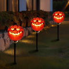 Witchwood™ 3 Pack Halloween Decorations Lighted Pumpkin Pathway Lights Stakes,Outdoor Jack-O-Lantern Waterproof Decorations,Scary Halloween Party Props Outdoor Yard Decor