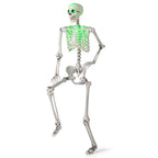 Witchwood™ Costway 5.5 FT Poseable Halloween Skeleton Life-Size Decoration with Built-in Lights Green