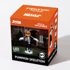 Witchwood™ 9 ft Halloween Inflatables Pumpkin Skeleton Decorations with Built-in LED Lights,Large Blow Up Decoration for Yard Lawn Garden Indoor Outdoor, Pumpkin Skeleton Inflatable Decoration