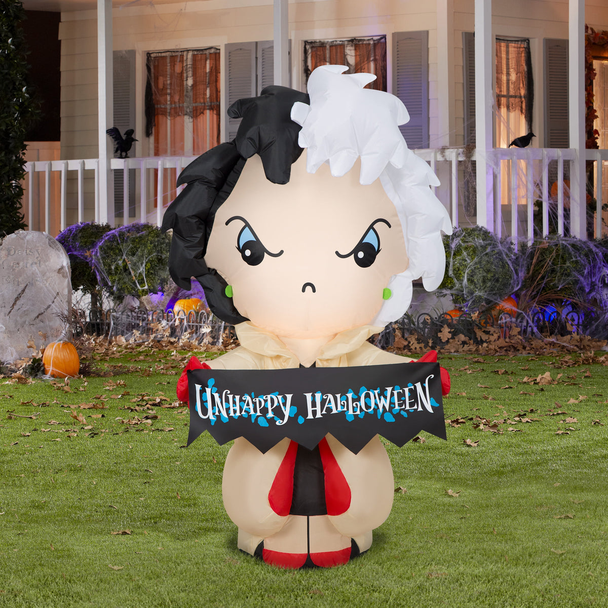 Witchwood™ Disney Cruella with "Unhappy Halloween" Banner