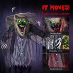 Witchwood™ 7FT Halloween Animatronic Werewolf w/ Werewolf Barking Sound The Sound Activated Halloween Prop