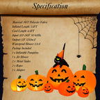 Witchwood™ Gymax Inflatable Pumpkin Combo Halloween Decoration 7.5ft Length w/ LED Lights