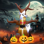 Witchwood™ Halloween Inflatable 11.8 FT Inflatable Halloween Tree, Halloween Inflatable Tree Scary Halloween Blow Up Tree with LED Lights, Outdoor Halloween Decorations Clearance for Halloween/Holiday