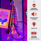 Witchwood™ 47 in Animatronic Hanging Upside Down Clown with Lights and Sound, Halloween Decoration, HHCLOWN-39HLSA