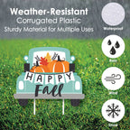Witchwood™ Big Dot of Happiness Happy Fall Truck - Lawn Decorations - Outdoor Harvest Pumpkin Party Yard Decorations - 10 Piece