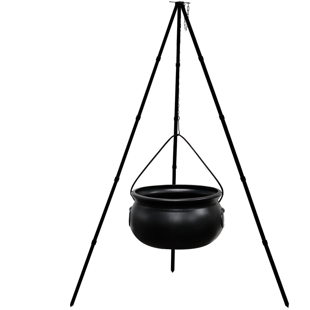 Witchwood™ SDJMa Halloween Decorations Outdoor, 7.8" Witch Cauldron on 30.7" Tripod with Timer String Lights, Halloween Haunted House Decor for Yard Lawn Garden Outside Party Supplies