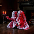 Witchwood™ 2.8ft Halloween Scary Yard Decorations, Twin Girls Halloween Standing Decoration, Animated Haunted House Halloween Party Prop Decoration, with Creepy Sounds, for Front Porch, Patio, Yard, Lawn, Garden