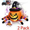 Witchwood™ (2 pack) 2.6ft Remote Control Halloween Inflatable with Music Lights,Pumpkin Spider Car Blow ups Rc Car,Indoor Outdoor Decorations