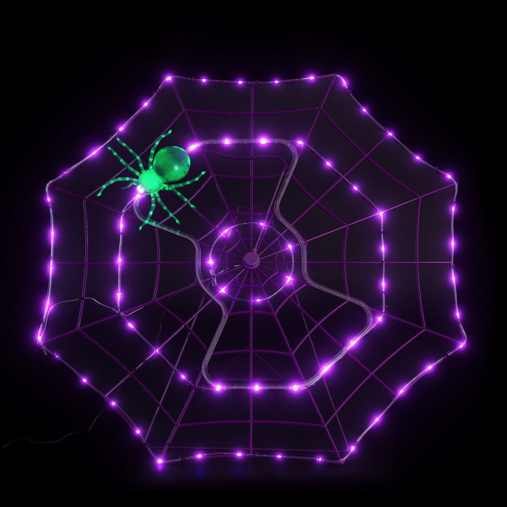 Witchwood™ 4 ft. Outdoor Animated Spider Web - Purple Web