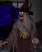 Witchwood™ Animated Witch Servo-Motor Halloween Decoration