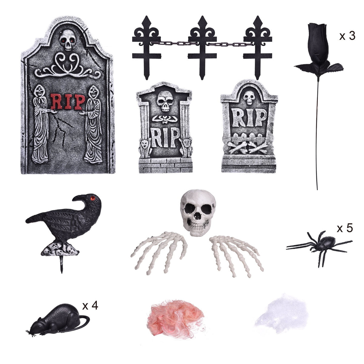 Witchwood™ Nifti Nest 26 Pcs Halloween Decorations Graveyard Tombstones, Halloween Yard Decorations, Home Outdoor Party Favors