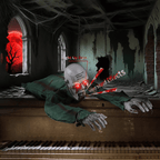 Witchwood™ Halloween Animated Decorations, Outdoor Crawling Zombie with Horror Sound & Glowing Eyes, Zombie Ground breaker Ghost for Graveyard, Lawn, Haunted House Prop Decor