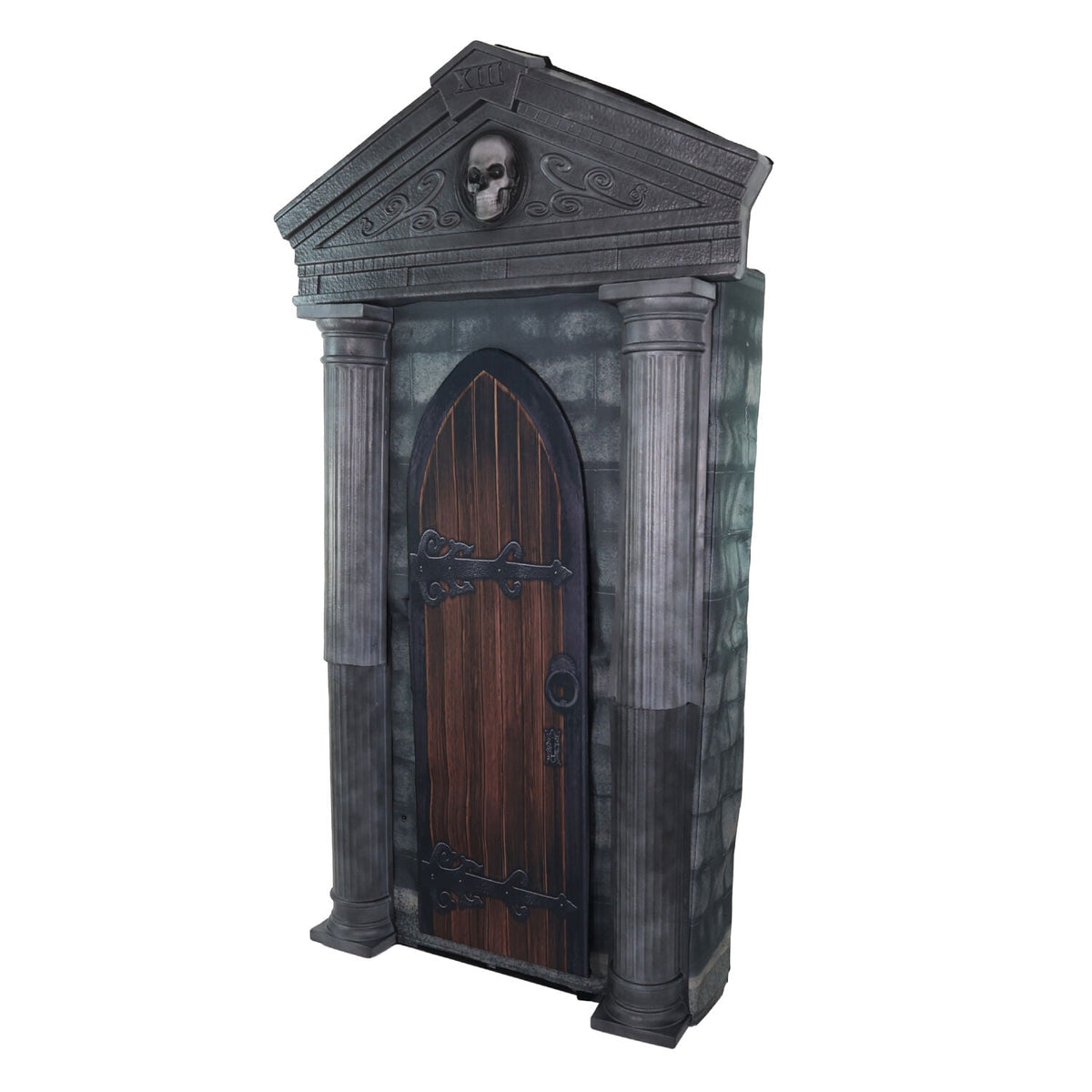 Witchwood™ 6.7 ft. Motion-Triggered Mausoleum Halloween Animatronic by Tekky, HHMAUSOLEUM-1FLSA