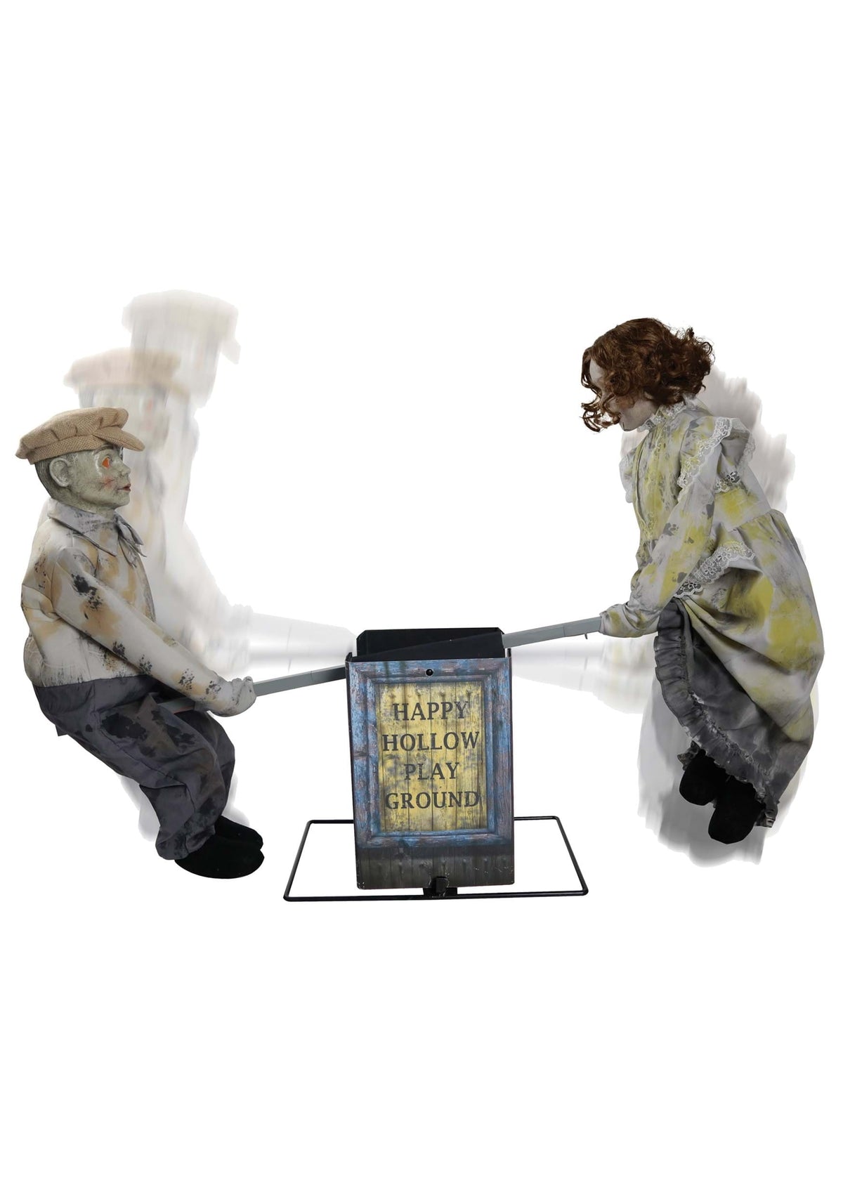 Witchwood™ Animated See-Saw Dolls Halloween Decoration - 36 in x 48 in