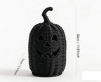 Witchwood™ THOPBPRK 2026 Black Halloween Woven Pumpkin Jack-O'-Lantern, Halloween Decorations Pumpkin, USE LED Candle, Rattan Fall Halloween Decor for Home, 1Pack 11.8 Inch A